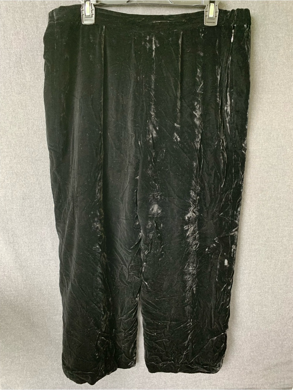 Laura Ashley Black Velvet Pants Size Medium Silk Blend